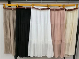 دامن نخی با کمربند دخترانه کد 8586nw