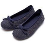 HomeTop Women’s Elegant Cashmere Knitted Memory Foam Indoor Ballerina House Slippers/Shoes