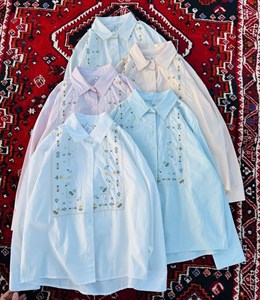 شومیز گلدوزی شده دخترانه و زنانه کد 7427