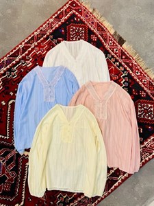 شومیز یقه گیپوری دخترانه و زنانه کد7431