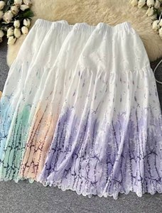 دامن گلدوزی طرح  ابرنگی دخترانه و زنانه کد d7576