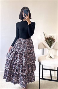 دامن طبقه ای دخترانه و زنانه کد 7850