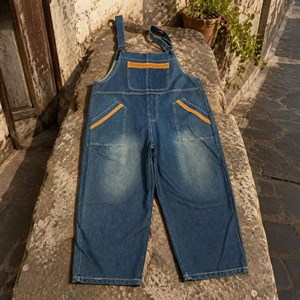 بیلر سوت پیشبندی زنانه و دخترانه جین گرم بالا مناسب تا کد 8431