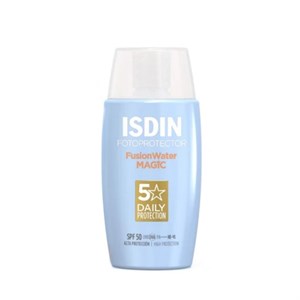 کرم ضد آفتاب بدون رنگ ایزدین SPF 50 مدل magic مناسب برای انواع پوست حجم 50 میلی‌لیتر