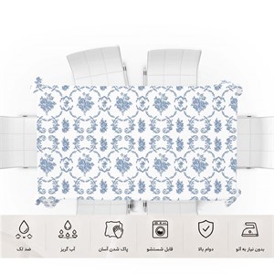 رومیزی ضد لک قلم آبی وینتیج