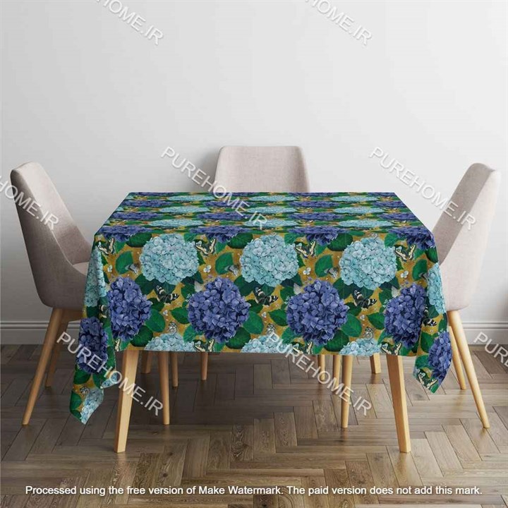 رومیزی ادریسی آبی