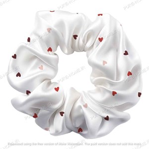 کش مو اسکرانچی قلب زرشکی