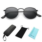 YuFalling Polarized Sunglasses for Men and Women, Classic Vintage Small Round Lens