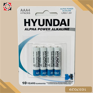 باطری نیم قلم هیوندای ALPHA POWER آلکالاین 4 عددی