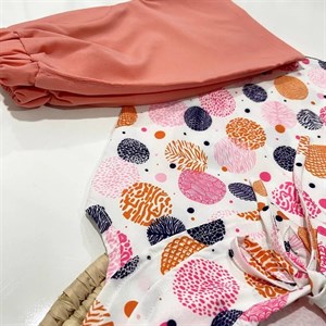 تاپ شلوارک دخترانه طرح توپ توپی خنک و راحت