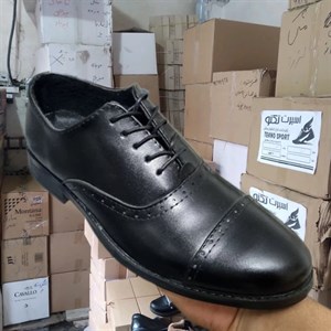 کفش چرم مردانه بندی مجلسی اداری اسپرت رسمی مدل دوتیکه سایز 40 تا 44