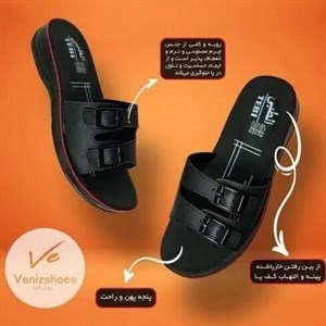 دمپایی طبی مردانه و زنانه با رویه چرم بیاله و زیره PU طبی