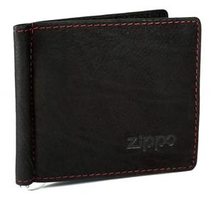 Zippo Genuine Leather Bi-Fold Men's Wallet & Money Clip - Mocca Brown 