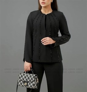 کت و شلوار مجلسی زنانه سنگدوزی شده