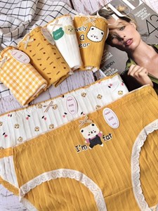 شورت نخی عروسکی سایز 2Xl خرس زرد 🐻🍯