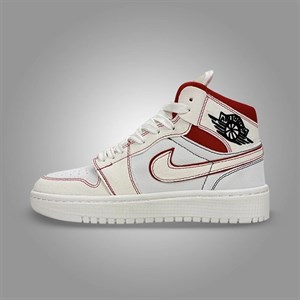 کفش کتانی زنانه نایک ایر جردن 1 ساقدار رد فانتوم (Nike Air Jordan 1 Red Phantom) کد 2341