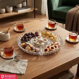اردو خوری بلور 5 خانه مدل سلین کادو 