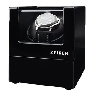 ZEIGER Mens Women Jewelry Watch Storage Display Box Upgrade Large Holder Decorative Faux Leather Watch Case Glass Top 10 Slot Organizer S001 Black 