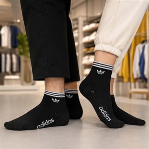جوراب آدیداس نیم ساق مشکی  کد 5017