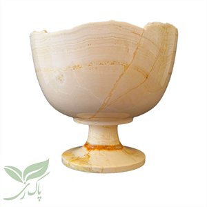 ظرف سنگی میوه خوری مرمر موجدار 