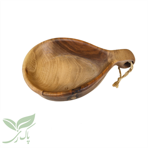 کاسه سرو دسته‌دار چوب گردو