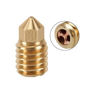 نازل برنجی جریان بالا 0.8mm مناسب Bambu Lab CHT X1 / X1C / P1P / P1S