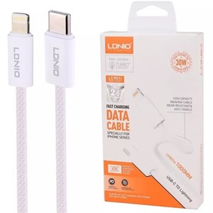 کابل تایپ سی به لایتنینگ فست شارژ 30 وات الدینیو LC901i