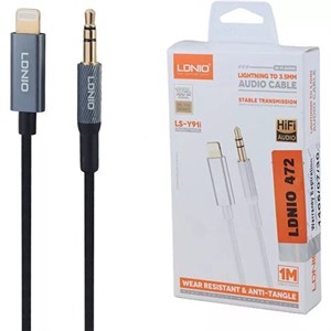 کابل AUX لایتنینگ الدینیو LDNIO مدل LS-Y91i طول 1 متر