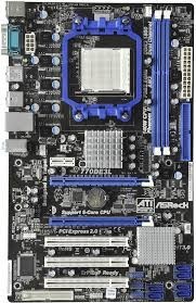 مادربرد به همراه سی پی یو asrock 770de3l
