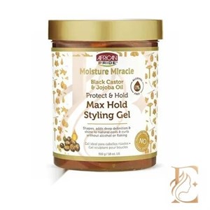 ژل استایل قوی روغن کرچک سیاه و جوجوبا افریکن پراید