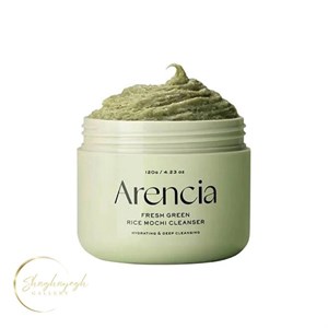 شوینده و لایه‌بردار ملایم منافذ موچی سبز آرنسیا حاوی چای سبز و برنج ۱۲۰ گرم Arencia Fresh Green Rice Mochi Cleanser 120 g