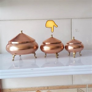 قندان سفینه ای چکشی نانو زنجان قلع کاری شده