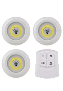 لامپ زیر کابینتی باتری خور 3 تایی LED Light COB