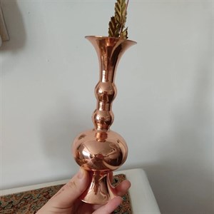 گلدان  تمام مس ارتفاع20 نانو شده رنگ ثابت