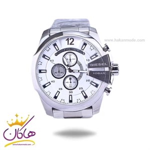 ساعت عقربه ای دیزل مردانه فلزی نقره ای شاخدار 555/2