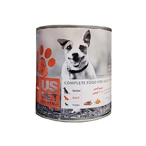 کنسرو سگ یو اس پت us pet طعم سیرابی 800 گرم