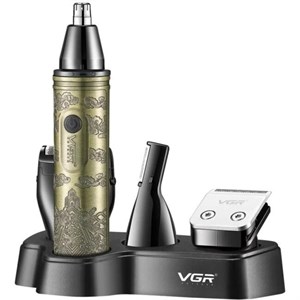 موزن گوش و بینی و خط زن VGR مدل V-621 (4in1)کیت اصلاح چندکاره شارژی