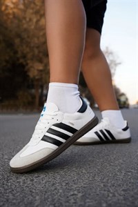 کتونی سامبا سفید مشکیAdidas Samba White Black