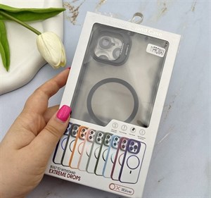 قاب گوشی  متال کیس Metal اورجینال CASE PROمدلBRACKET طرح پشت طلق مات دور سیلیکونی استندشو فلزی مگ سیف دار محافظ لنزدار(سایر مدل آیفون )