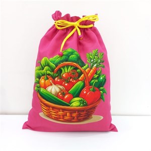 کیسه  نگهداری سبزی پارچه ای سه لایه – طرح سبدسبزیجات  2