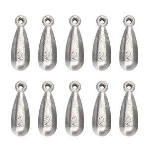سرب ماهیگیری مدل اشکی کد 2-55g بسته 10 عددی