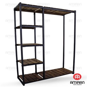رگال پروفیلی(قوطی25)چوبی بغل طبقاتی مشکی