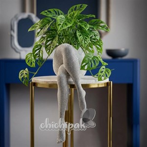 گلدان طرح پا آویز مدل نگینی