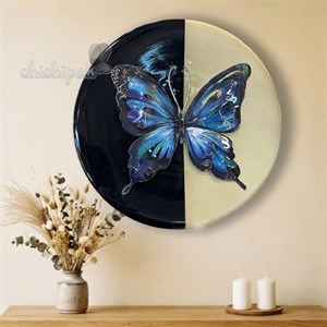 دیوارکوب برجسته طرح پروانه آبی کد 303