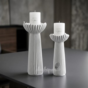شمعدان شیاردار طرح گلبرگ