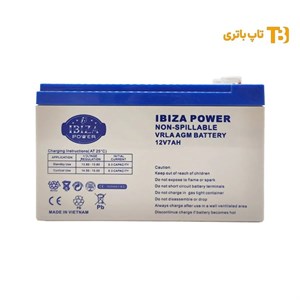 باتری یو پی اس 12 ولت 7 آمپر ساعت ایبیزا مدل 12V7AH