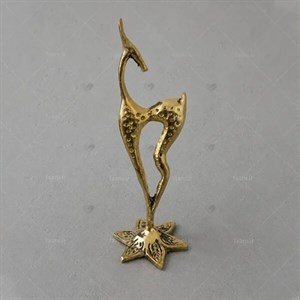 مجسمه برنزی غزال یکطرفه کوچک