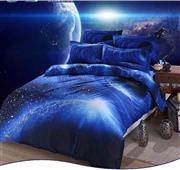 Nattey 3D Galaxy Bedding Quilt Cover Duvet Cover Set Blue #A1 (Twin)