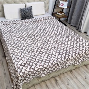 پتو مدل شبنما طرح قلب سایز 210x220 سانتی متر