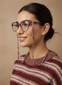 بند عینک زنانه  پارچه ای طرح دار سنتی ظریف